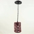 Luminária Pendente Vermelho 15x11cm Rústico Rococó Ferro - comprar online