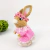Coelho Fêmea Rosa Poá Decorativo de Páscoa 20cm - comprar online