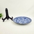 Prato Decorativo Azul E Branco 33x31cm Porcelana