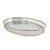 Bandeja Prata Losango 5x30x21cm Com Espelho Oval