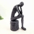 Enfeite Estátua Pensador Preto 22x14x8cm Decoração - Inigual - Loja de Decoração, Plantas Artificiais, Presentes, Utilidades, Mesa Posta e decoração de Páscoa e Natal