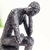 Enfeite Estátua Pensador Preto 22x14x8cm Decoração - loja online