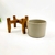 Vaso Decorativo Cinza Com Suporte De Madeira 20x16cm - loja online