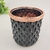 Vaso Preto E Cobre Zamac Bristol 9x8x8cm Cachepot Vidro - loja online