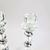 Castiçal Cristal Prata Cromado Candelabro Decoração 2 Peças