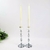 Castiçal Cristal Prata Cromado Candelabro Decoração 2 Peças - loja online