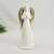Anjo Decorativo Porcelana Branco Dourado 21cm Decoração Led - loja online