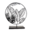 Escultura Folhagem Preta Em Metal 33x28x7cm Com Suporte
