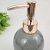 Dispenser Sabonete Líquido Banheiro Cinza Rose 19x9cm - Inigual - Loja de Decoração, Plantas Artificiais, Presentes, Utilidades, Mesa Posta e decoração de Páscoa e Natal