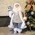 Papai Noel Luxo Prata E Cinza Boneco De Natal Decorativo