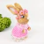 Coelho Fêmea Rosa Poá Decorativo de Páscoa 20cm - Inigual - Loja de Decoração, Plantas Artificiais, Presentes, Utilidades, Mesa Posta e decoração de Páscoa e Natal