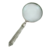 Lupa Decorativa Prata Transparente Enfeite Escritório 24cm