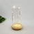 Redoma De Vidro Base Madeira Com Led 22x9cm Cúpula - loja online