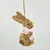 Coelho De Parede Palha Com Laço Rosa 23x14x4cm Páscoa - loja online