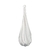 Escultura Gota De Murano Branco Leitoso 29cm Decoração