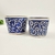 Vaso Decorativo Azul E Branco Grego Cactus 13/10cm Kit 2pc - comprar online