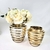 Vaso Decorativo Dourado De Vidro Anelado Kit 2pc - comprar online