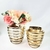 Vaso Decorativo Dourado De Vidro Anelado Kit 2pc - loja online