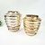 Imagem do Vaso Decorativo Dourado De Vidro Anelado Kit 2pc