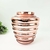 Vaso Decorativo Rose Gold De Vidro Anelado 22x19cm G - comprar online