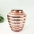 Vaso Decorativo Rose Gold De Vidro Anelado 22x19cm G na internet