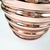 Imagem do Vaso Decorativo Rose Gold De Vidro Anelado 22x19cm G