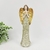 Anjo Rezando Dourado 19x7x4cm Estátua Floral Gliter - comprar online