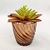 Porta Vela Castiçal Onda Vasinho Vidro 8x7cm Marrom Vaso Decorativo - Inigual - Loja de Decoração, Plantas Artificiais, Presentes, Utilidades, Mesa Posta e decoração de Páscoa e Natal