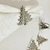 Porta Guardanapo Prata Árvore Natal 3x4cm 4pc Mesa Posta