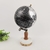Globo Terrestre Preto E Prata 29x17cm Madeira Mármore - comprar online