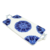 Bandeja Azul E Branca Floral 4x39x22cm Porcelana Retangular