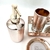 Kit Banheiro Rose Com Bandeja Vaso Planta Inigual 7pc - Inigual - Loja de Decoração, Plantas Artificiais, Presentes, Utilidades, Mesa Posta e decoração de Páscoa e Natal