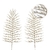 Galho Champanhe Pinheiro 40x16cm Folhagem De Natal Kit 2pc