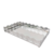 Bandeja Decorativa Espelhada 4x27x16cm Prata Metal Rendada