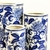 Vaso Porta Guarda Chuva Decorativo Azul E Branco 45/40/34cm