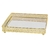 Bandeja Decorativa Quadrada Dourada Espelhada 3x17x17cm