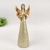 Anjo Coração Dourado Cobre Estátua Decorativa 19x7x4cm - loja online