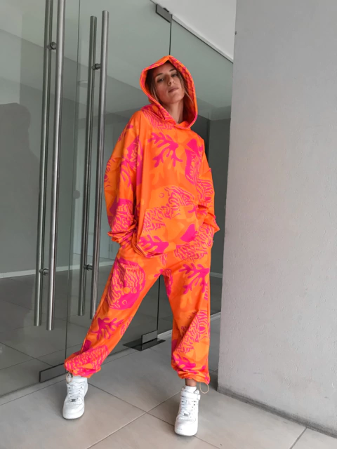Conjunto Oversize Fish- Orange