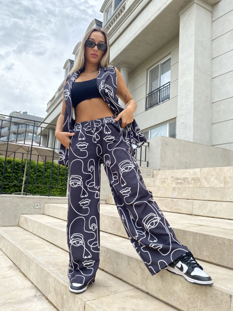 Pant Crepe Galaxy Black