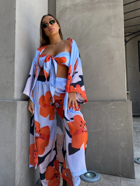 Set AMAPORA (Kimono-Pantalon- Top)