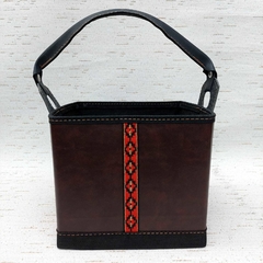 BM12 / Canasta tipo uruguaya Matera de Ecocuero - comprar online