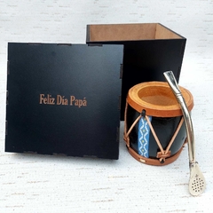 OF34 - Set de Mate "BOMBO" en Caja de Madera.