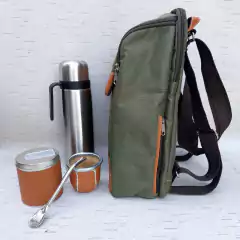 BM17 - Mochila-Morral Matero de cordura y cuero - comprar online