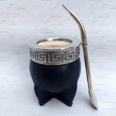 M73 - Mate Imperial Alpaca con Bombilla Alpaca Cincelada - comprar online