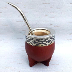 M73 - Mate Imperial Alpaca con Bombilla Alpaca Cincelada