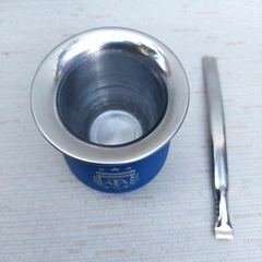 M74 - Mate AFA Selección Argentina de acero con bombilla - comprar online