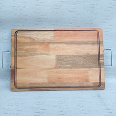 A28 - Tabla de Eucalipto alistonado con Manijas de Hierro - tienda online