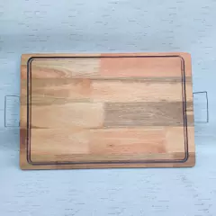 A28 - Tabla de Eucalipto alistonado con Manijas de Hierro - tienda online