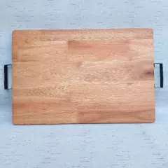 Imagen de A28 - Tabla de Eucalipto alistonado con Manijas de Hierro