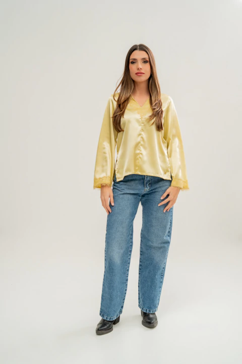 Blusa Violeta Verde Lima - comprar online